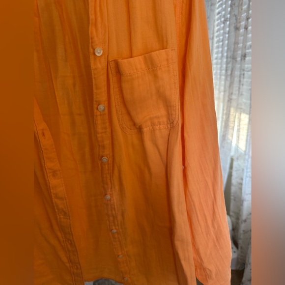 3 FOR 10/Orange Button-Up Shirt - Picture 3 of 3